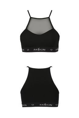 Спортивний топ з прозорою вставкою Passion PS006 TOP black, size S