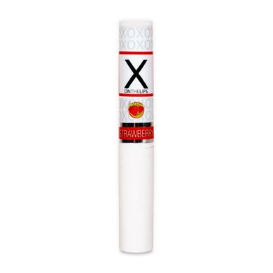 Стимулюючий бальзам для губ унісекс Sensuva - X on the Lips Strawberry з феромонами, полуниця