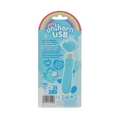 Вибратор-единорожка Unihorn USB Bullet &ndash; Mount'n Peak, голубой