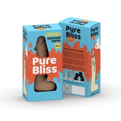 Свеча в виде члена Pure Bliss MINI Brown, коричневая