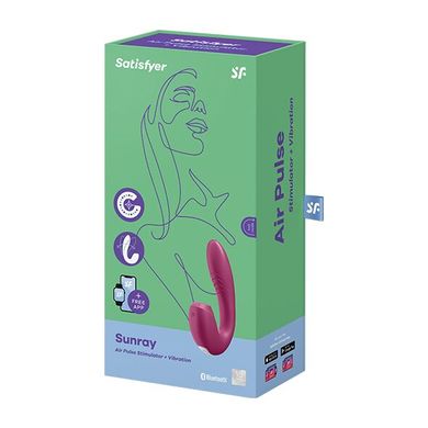 Вакуумний смарт вібратор Satisfyer Sunray Berry, 4 положення стовбура