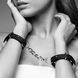 Наручники з екошкіри Bijoux Indiscrets Maze &ndash; Thin Handcuffs Black, Черный/золотистый