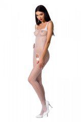 Бодістокінг Passion BS071 white, комбінезон на бретелях