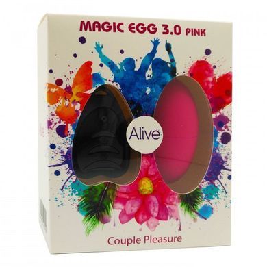 Виброяйцо Alive Magic Egg 3.0 Pink с пультом ДУ, розовое