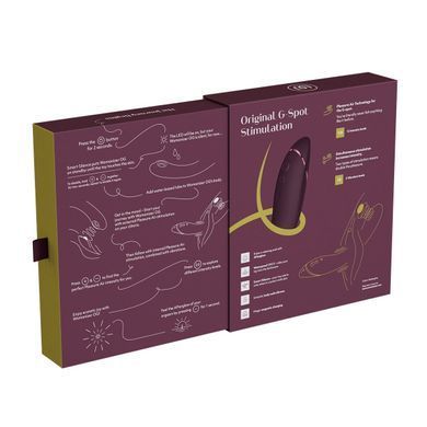 Вакуумный стимулятор для точки G и клитора с вибрацией Womanizer OG Aubergine баклажан