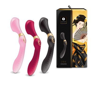 Вібромасажер Shunga Zoa Light Pink, двосторонній, рожевий
