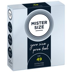 Презервативи Mister Size - pure feel - 49 (3 condoms), товщина 0,05 мм