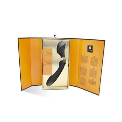 Вибромассажер Shunga Zoa Black, двусторонний, черный