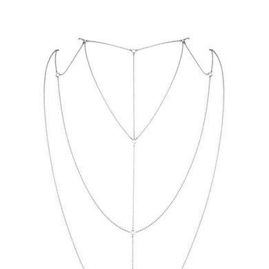 Цепочка для спины Bijoux Indiscrets Magnifique Back and Cleavage Chain - Silver, украшение для тела