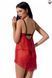 Прозорий пеньюар з відкритими грудьми CHERRY CHEMISE red L/XL - Passion Exclusive, трусики