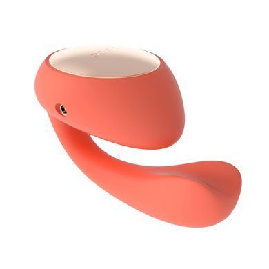 Смарт-вібратор LELO Ida Wave Coral Red, вагінально-кліторальний, помаранчевий