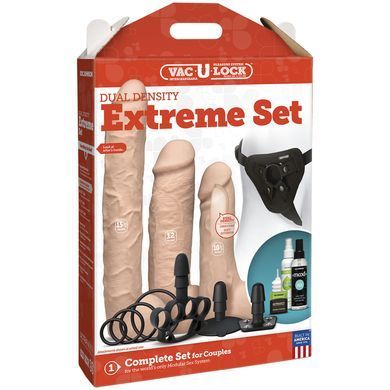 Набір для страпону Doc Johnson Vac-U-Lock Dual Density Extreme Set