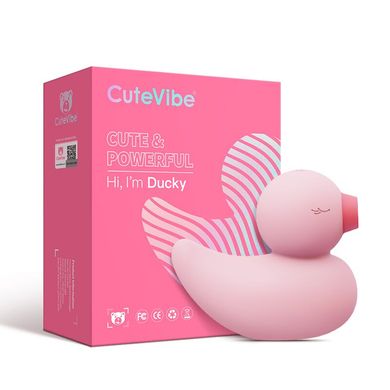 Вакуумный вибратор-уточка CuteVibe Ducky Pink