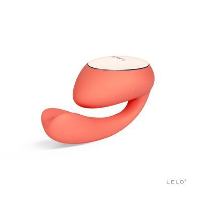 Смарт-вібратор LELO Ida Wave Coral Red, вагінально-кліторальний, помаранчевий
