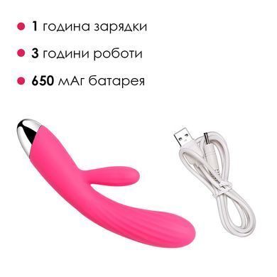 Інтелектуальний вібратор кролик із підігрівом Svakom Angel Plum червоний