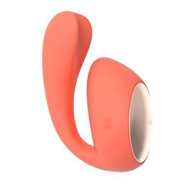 Смарт-вібратор LELO Ida Wave Coral Red, вагінально-кліторальний, помаранчевий