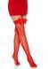 Leg Avenue Fishnet Thigh Highs With Bow OS Red