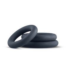 Набір ерекційних кілець Boners 3-Piece Cock Ring Set &ndash; Grey, сірий