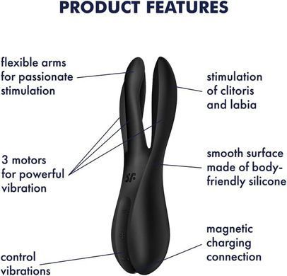 Клиторальный вибратор Satisfyer Threesome 2 Black, черный