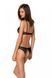 Комплект: бра, трусики з ажурним декором та відкритим кроком Ursula Set black S/M &mdash; Passion