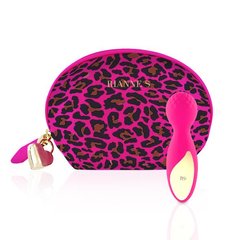 Міні вібромасажер Rianne S: Lovely Leopard Pink, 10 режимів роботи, косметичка-чохол