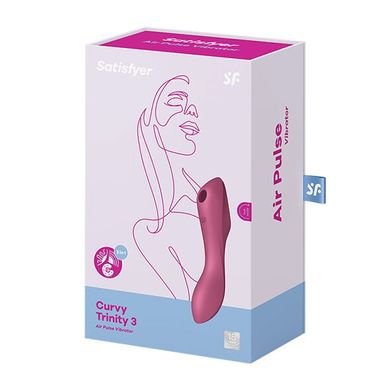 Вакуумный стимулятор с вибрацией Satisfyer Curvy Trinity 3 Red