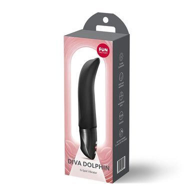 Вібратор для точки G Fun Factory Diva Dolphin Black, чорний