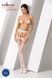 Эротические колготки-бодистокинг Passion S025 white, имитация ажурных чулочков с пояском