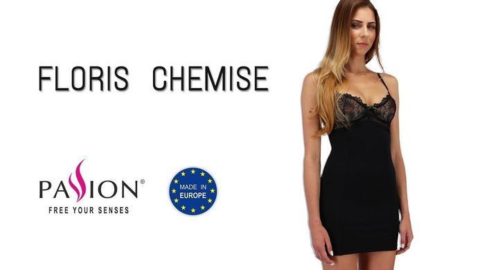 FLORIS CHEMISE black S/M - Passion