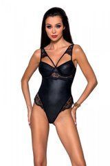 Боди из эко-кожи и кружева Loona Body black L/XL - Passion