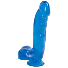 Фалоімітатор Doc Johnson Jelly Jewels Cock & Balls синій