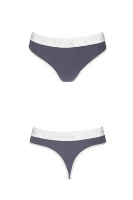 Спортивные трусики-стринги Passion PS007 PANTIES dark grey, size L