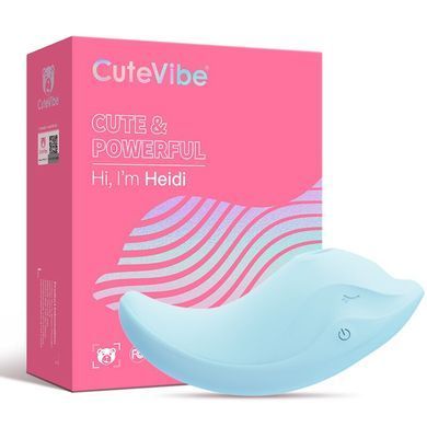 Вібратор та вакуумний стимулятор CuteVibe Heidi Blue, блакитний