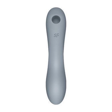 Вакуумний стимулятор з вібрацією Satisfyer Curvy Trinity 3 блакитно-сірий