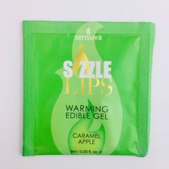 Пробник масажного геля Sensuva - Sizzle Lips Caramel Apple (6 мл)