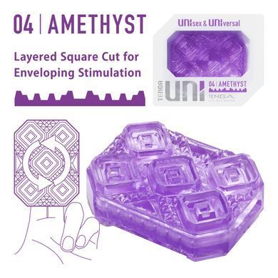 Унисекс-стимулятор Tenga UNI Amethyst, фиолетовый