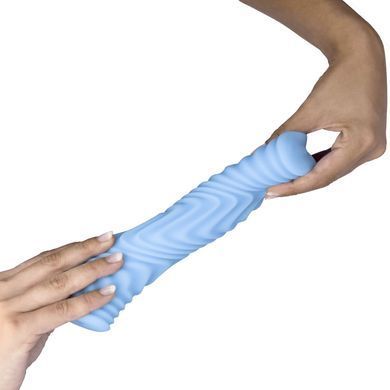 Мастурбатор Wooomy Saucy Abstract Masturbator, блакитний