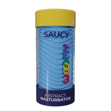 Мастурбатор Wooomy Saucy Abstract Masturbator, блакитний