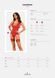 Прозорий корсет Obsessive Lacelove corset XS/S Red, мереживо, підв&rsquo;язки для панчіх