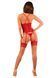 Прозорий корсет Obsessive Lacelove corset XS/S Red, мереживо, підв&rsquo;язки для панчіх