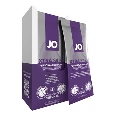 Набор лубрикантов Foil Display Box  JO Xtra Silky Siliconel – 12 x 10 мл