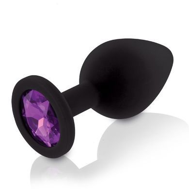 Набір анальних пробок із кристалом Rianne S: Booty Plug Set Black, діаметр 2,7см, 3,5см, 4,1см