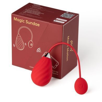 Смарт-виброяйцо Magic Motion Sundae Red, красное