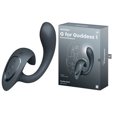 Вагінально-кліторальний вібратор Satisfyer G for Goddess 1 Dark Grey, сірий