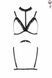 Бюстгальтер-стрепи з чокером SHELLY BRA black S/M - Passion Exclusive