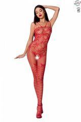 Ажурний бодістокінг з інтимними вирізами Passion BS076 red