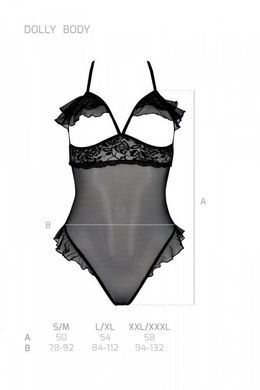 Боді DOLLY BODY black XXL/XXXL Passion