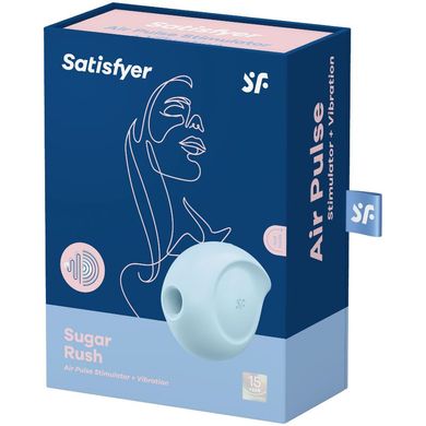 Вакуумный клиторальный стимулятор с вибрацией Satisfyer Sugar Rush Blue