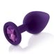 Набор анальных пробок с кристаллом Rianne S: Booty Plug Set Purple, диаметр 2,7см, 3,5см, 4,1см