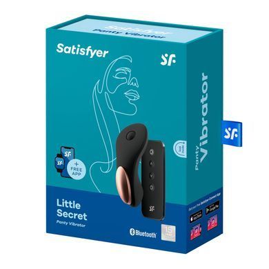Смарт-вібратор у трусики Satisfyer Little Secret з пультом ДК, чорний